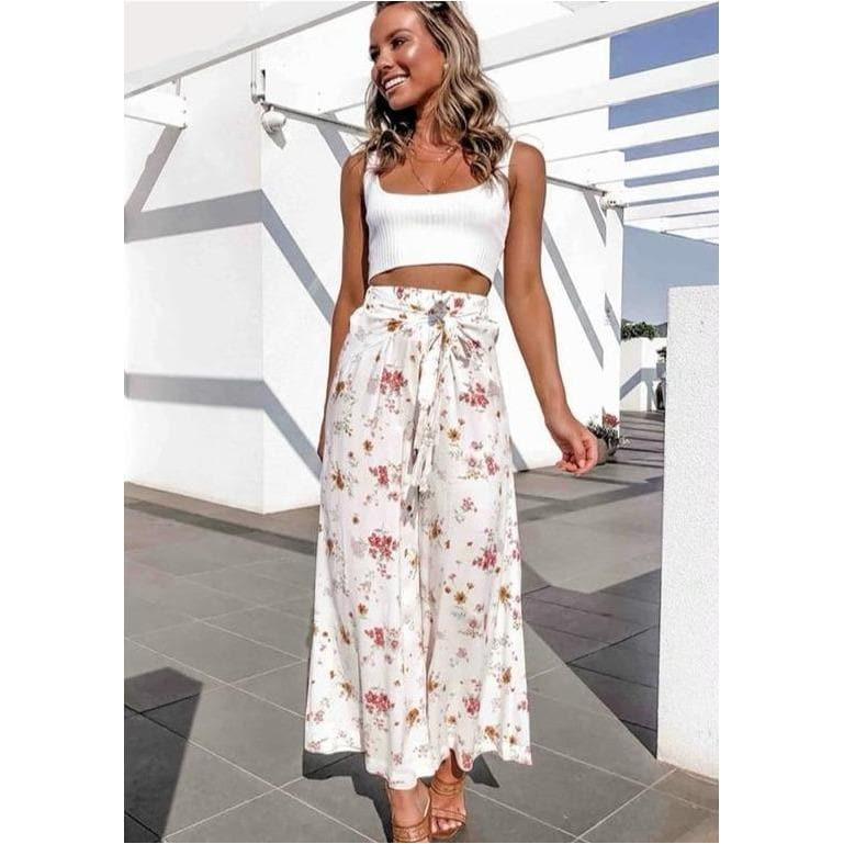 casual summer high waist trouser