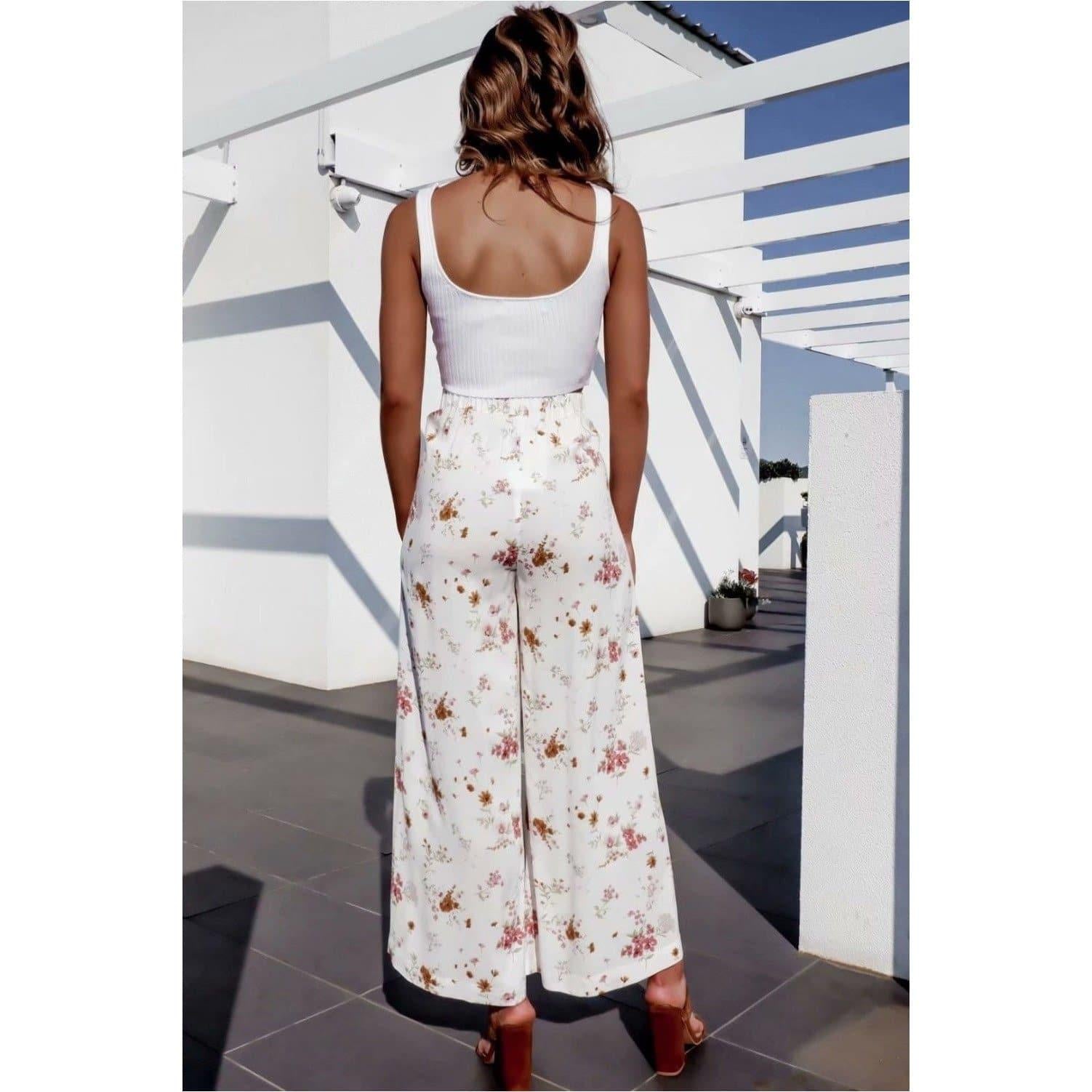 casual summer high waist trouser