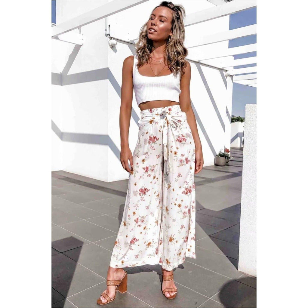 casual summer high waist trouser