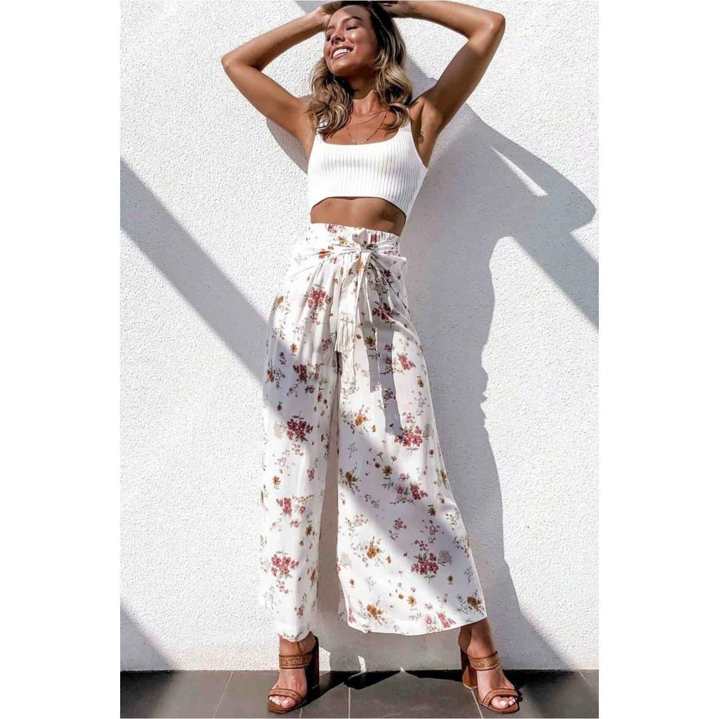 casual summer high waist trouser