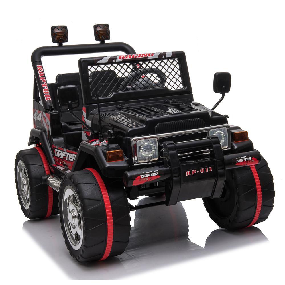 Zimtown Kids Ride On Car Small Double Drive Electric Car 12V Battery Motorized Vehicles Children's Best Toy Car Safe w/ Remote Control, 3 Speeds, Music, Seat Belts, LED Lights Black