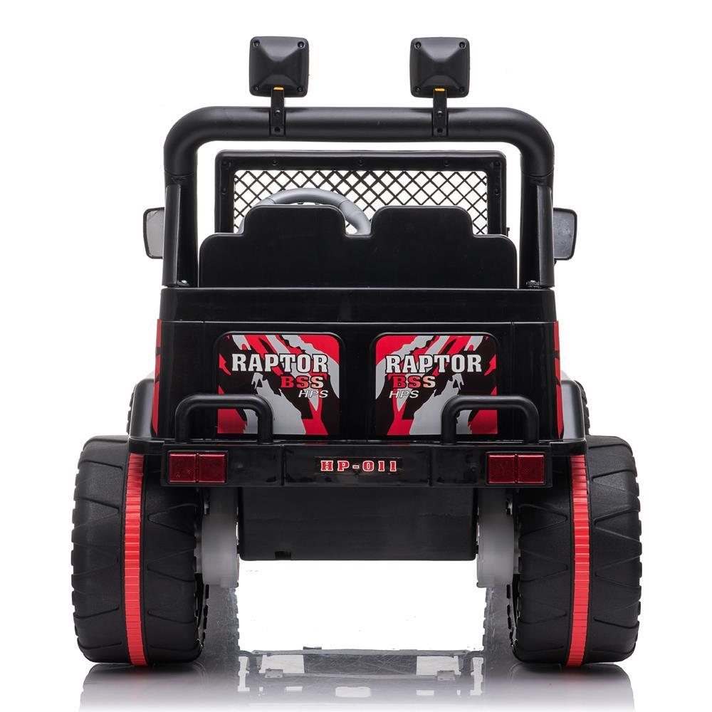 Zimtown Kids Ride On Car Small Double Drive Electric Car 12V Battery Motorized Vehicles Children's Best Toy Car Safe w/ Remote Control, 3 Speeds, Music, Seat Belts, LED Lights Black