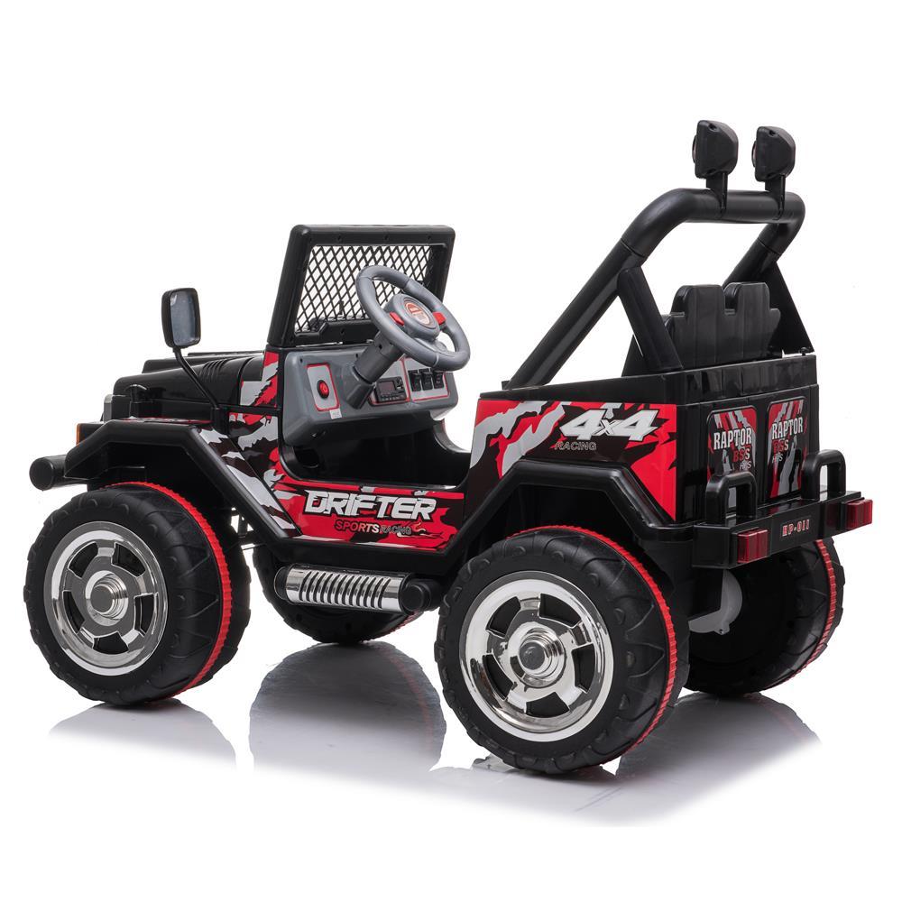 Zimtown Kids Ride On Car Small Double Drive Electric Car 12V Battery Motorized Vehicles Children's Best Toy Car Safe w/ Remote Control, 3 Speeds, Music, Seat Belts, LED Lights Black