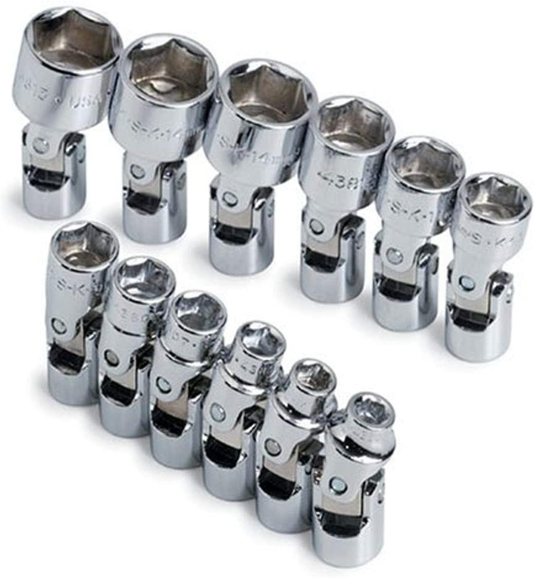 SK 1337 12 Piece 1/4-Inch Drive 6 Point 5-Millimeter to 15-Millimeter Flex Socket Set