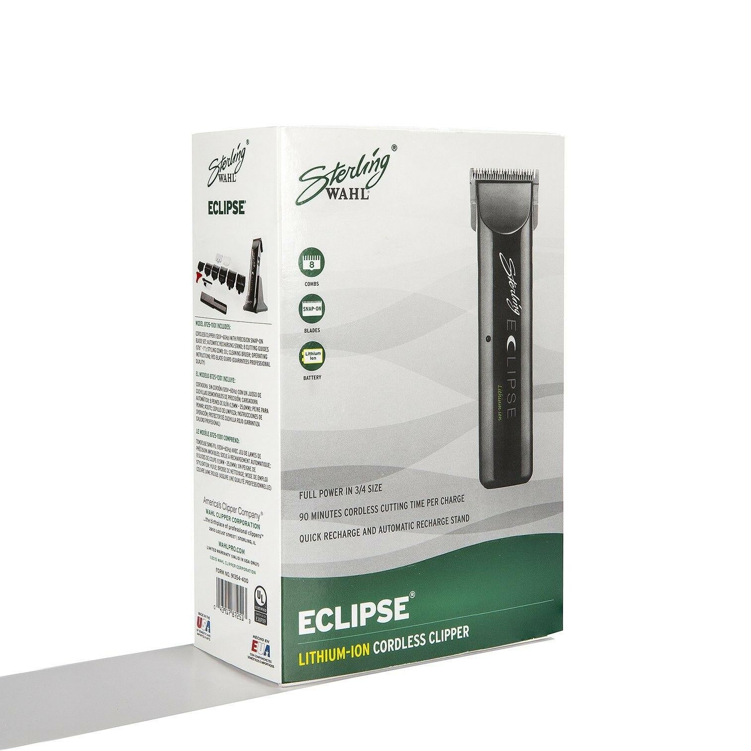 Wahl Professional Sterling Eclipse Lithium Ion Cordless Clipper #8725-1001  G...