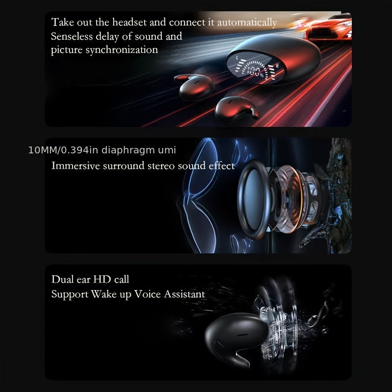 Ultra-Long Standby Wireless Earphone Headset - Ultra-Thin On-Ear Sports Bass For Android &amp; Ios