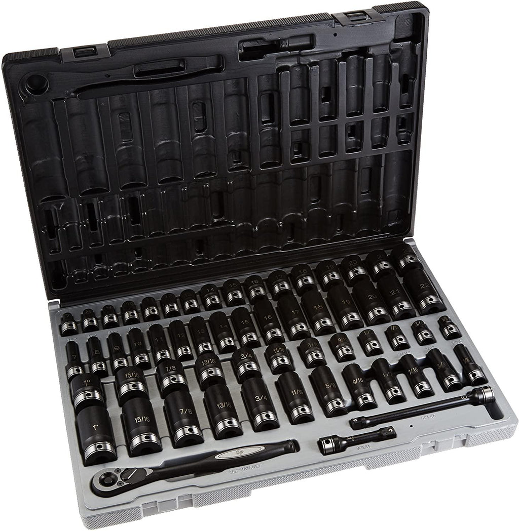 Grey Pneumatic (81659CRD) 3/8" Drive 59-Piece 6-Point Fractional and Metric Duo-Socket Set