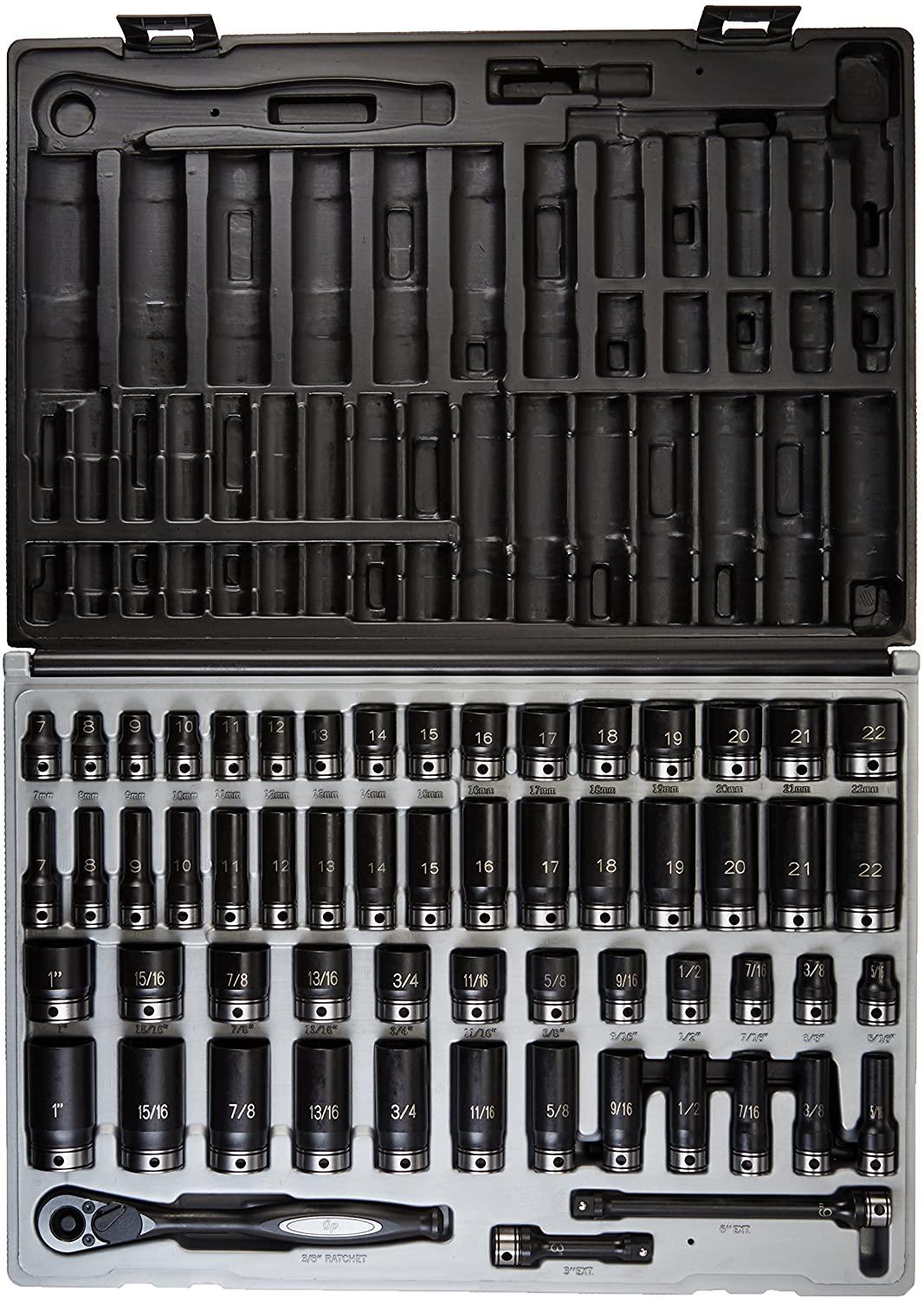 Grey Pneumatic (81659CRD) 3/8" Drive 59-Piece 6-Point Fractional and Metric Duo-Socket Set