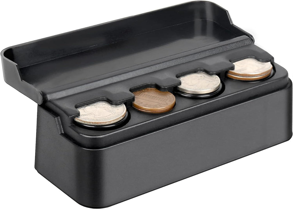 SINGARO Coin Holder for Car, Universal Car Coin Change Organizer, Car Coin Holder Compatible with Coins of Different Sizes, Car Interior Accessories, Suitable for Most Cars, Trucks
