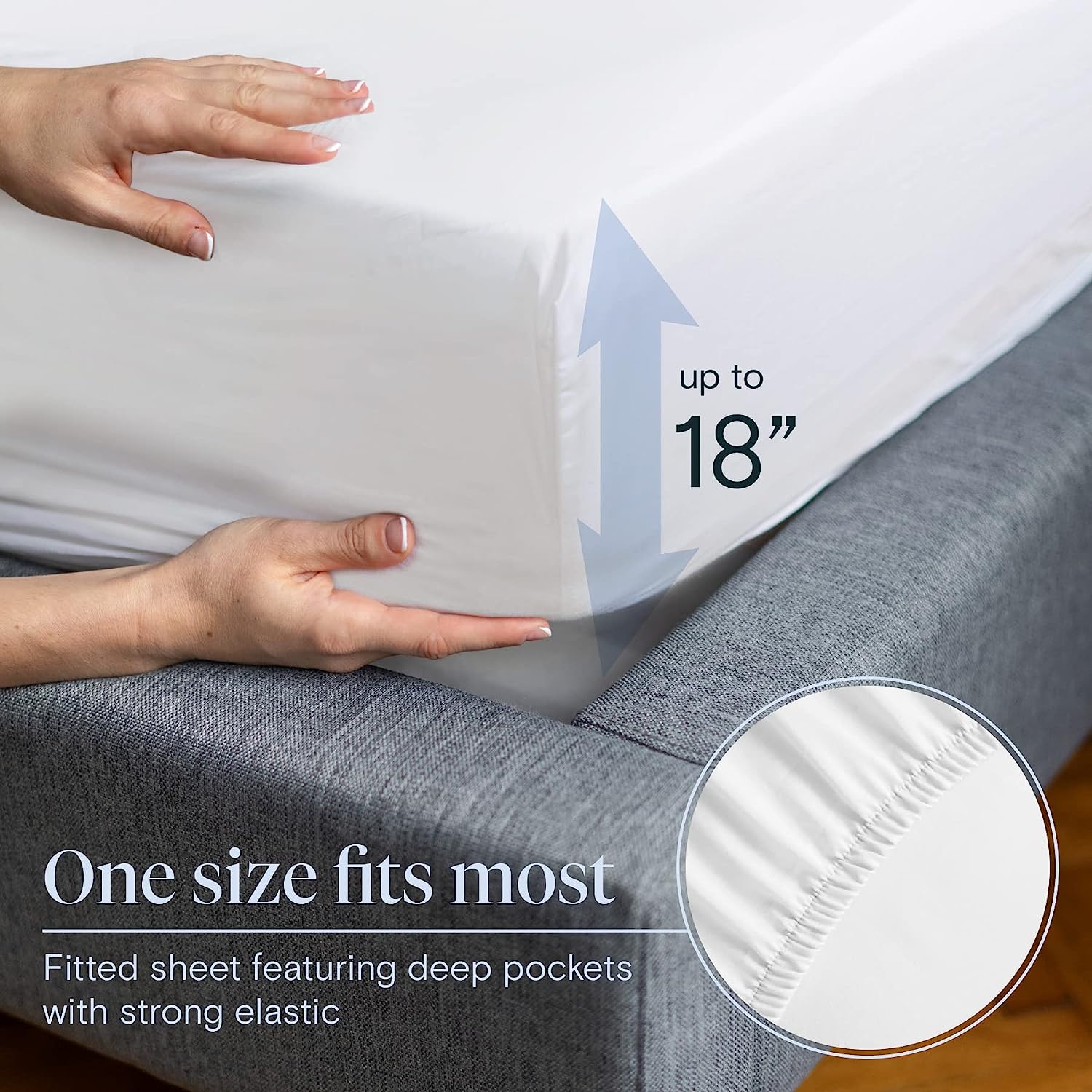 LuxClub Twin XL Sheets Set - Soft Kids Twin Bed Sheets for Boys and Girls, 4 PC Deep Pockets 18" Eco Friendly Wrinkle Free Fitted Sheets Machine Washable Hotel Bedding Silky Soft- White Twin XL