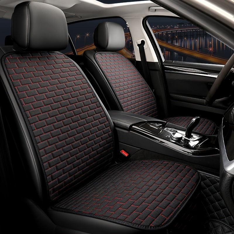 Car Seat Cover Front Set Choose Flax Car Seat Protector Cushion Linen Fabric Car Accessories Universal Size Car Seat Cushion