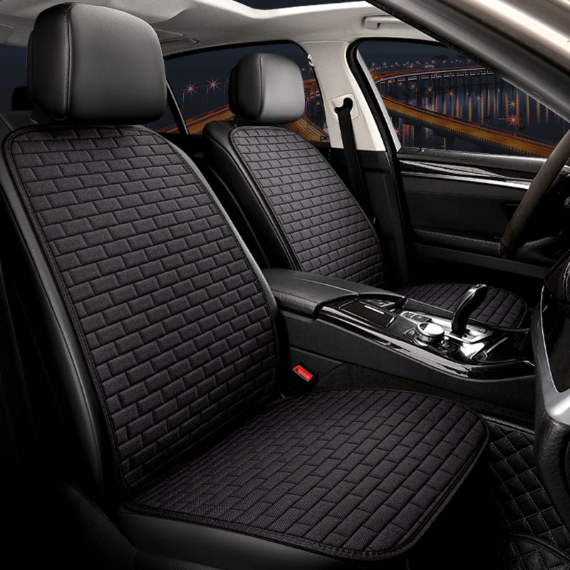 Car Seat Cover Front Set Choose Flax Car Seat Protector Cushion Linen Fabric Car Accessories Universal Size Car Seat Cushion