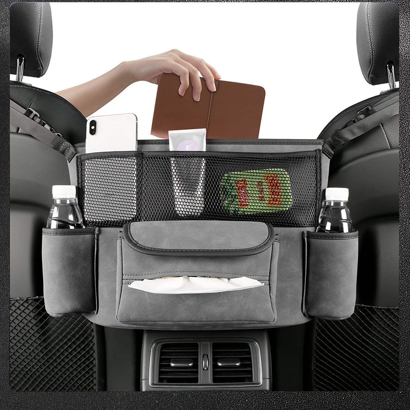 Car Handbag Holder Between Seats, LarCapacity Car Purse Holder Automotive Consoles &amp; Organizers For Document Phone StoraCar Organizer