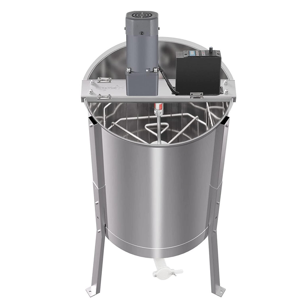 Electric Honey Extractor, 4 or 8 Frame Beekeeping Extractor, Food-Grade  Steel Honeycomb Drum Spinner, Apiary CentrifuEquipment with Height Adjustable Stand and Transparent Lid