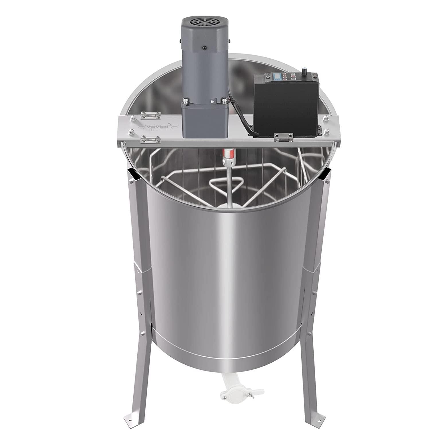 Electric Honey Extractor, 4 or 8 Frame Beekeeping Extractor, Food-Grade  Steel Honeycomb Drum Spinner, Apiary CentrifuEquipment with Height Adjustable Stand and Transparent Lid