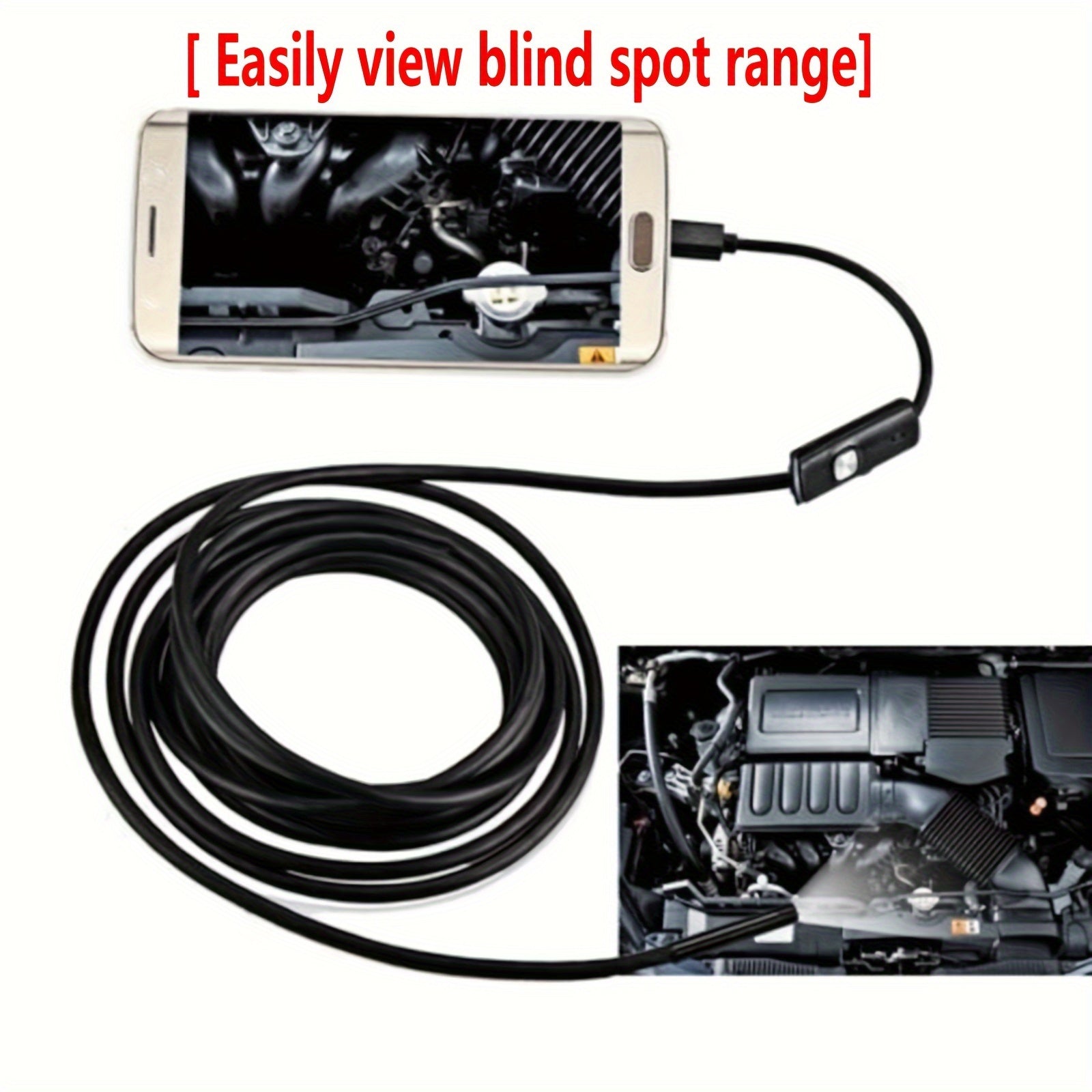 5mmHD Lens Industrial Endoscope: IP67 Waterproof Tool For Car Repair, Air Conditioner &amp; Sewer Pipe Detection - Android Type-C Interface