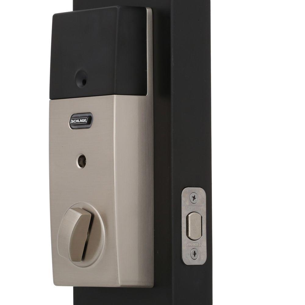 Century Satin Nickel Connect Smart Lock with Alarm and Latitude Lever Handleset
