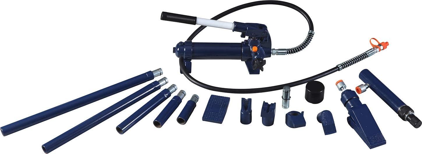 TCE TCE70401 Torin Portable Hydraulic Ram: Auto Body Frame Repair Kit with Blow Mold Carrying StoraCase, 4 Ton (8,000 lb) Capacity, Blue