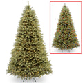 National Tree Company National Tree 9 Foot "Feel Real" Downswept Douglas Fir Tree with 900 Dual LED Lights and On/Off Switch, Hinged (PEDD1-312LD-90X)