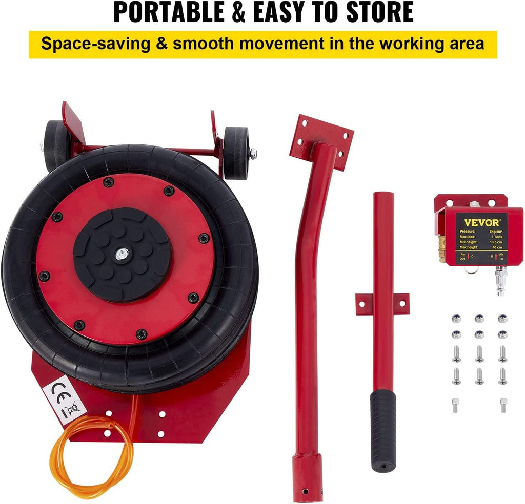 Bestauto Pneumatic Car Jack 6600lbs Heavy Duty Air Jack Lifting Height Up to 16 Inch