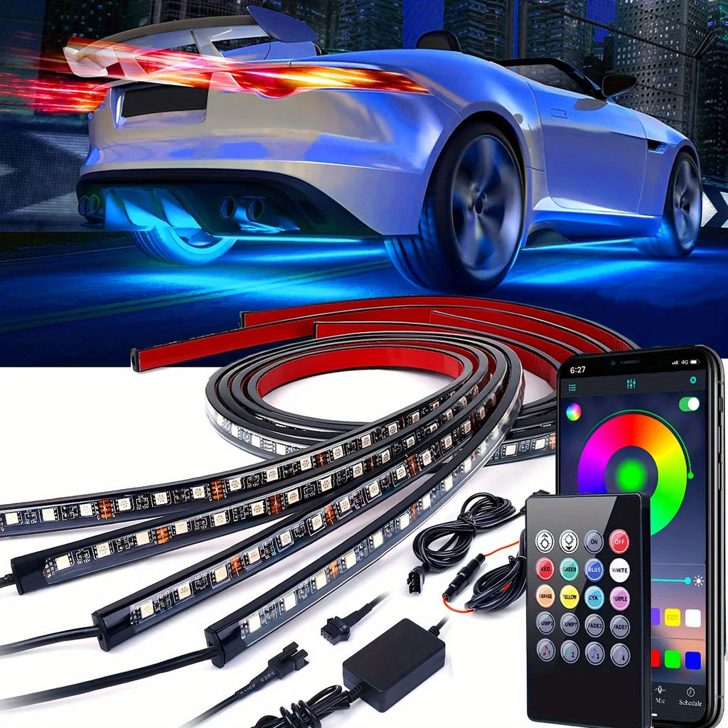 16 Million Dream Colors Chasing - Underglow Kit For Cars, SUVs &amp; Trucks With App &amp; Remote Control