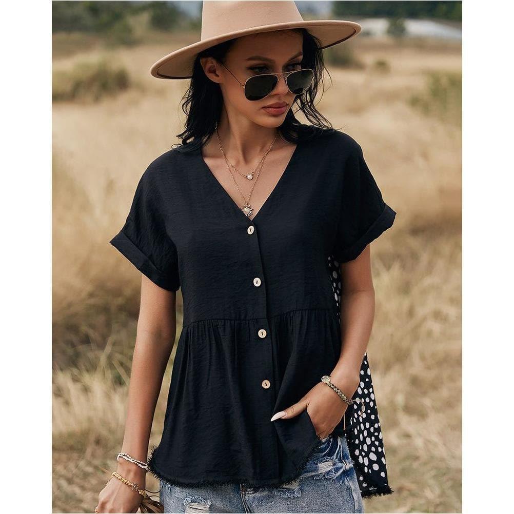 leopard v neck top