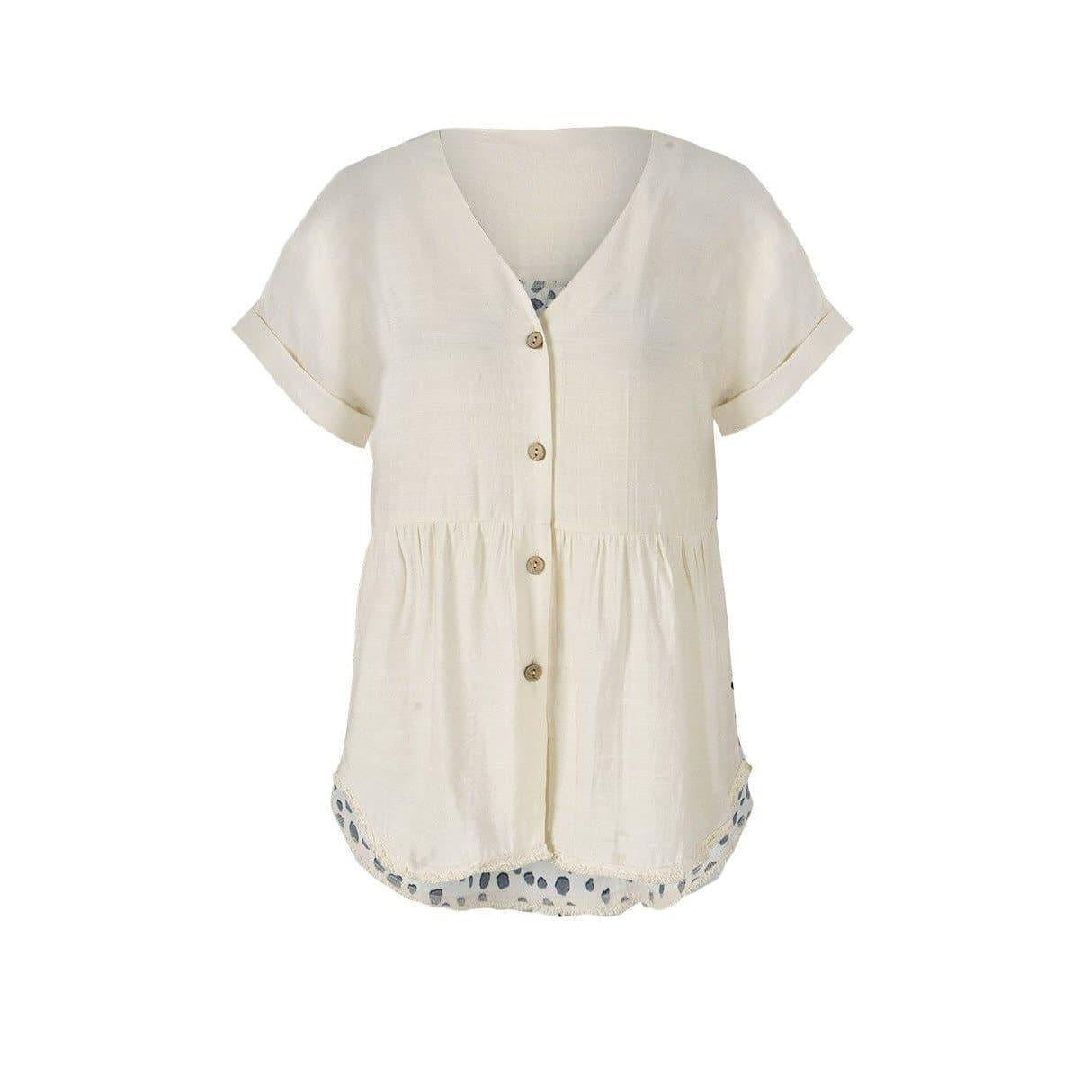 leopard v neck top