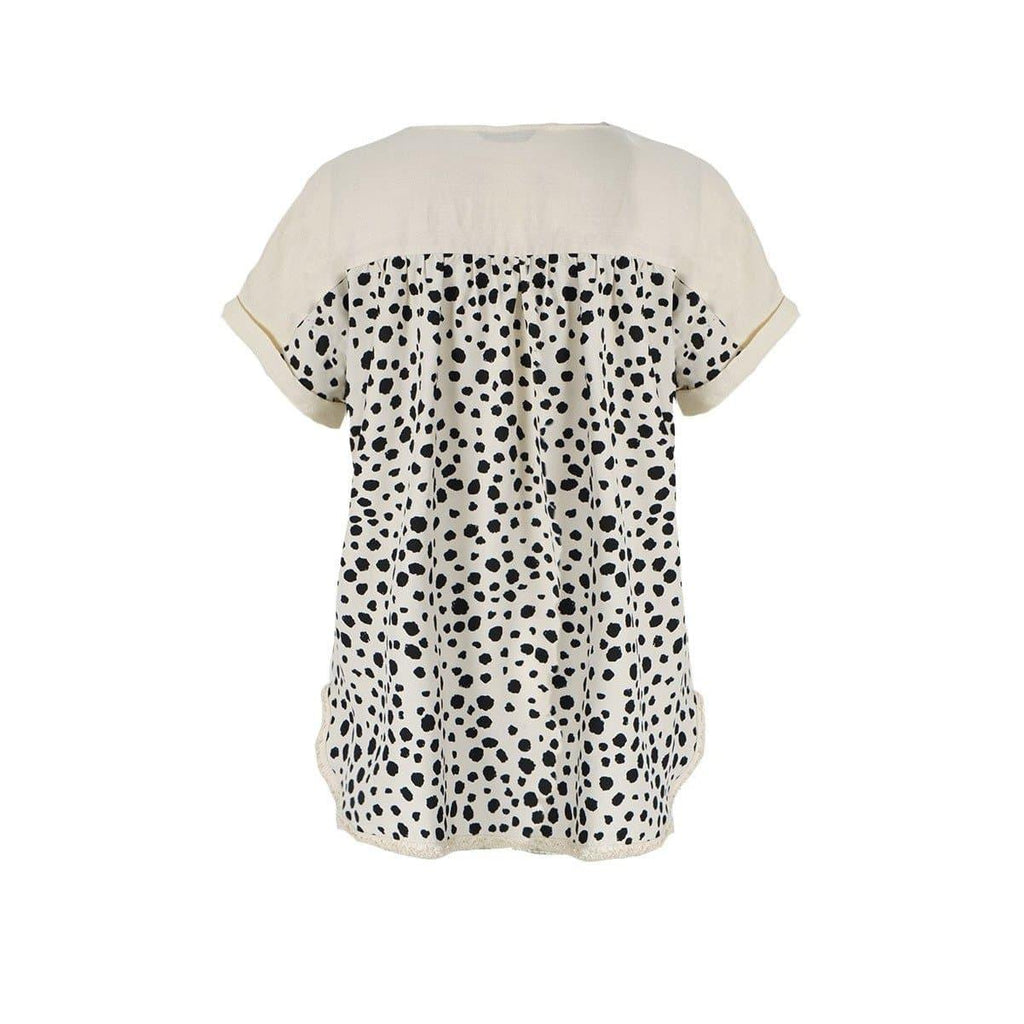 leopard v neck top
