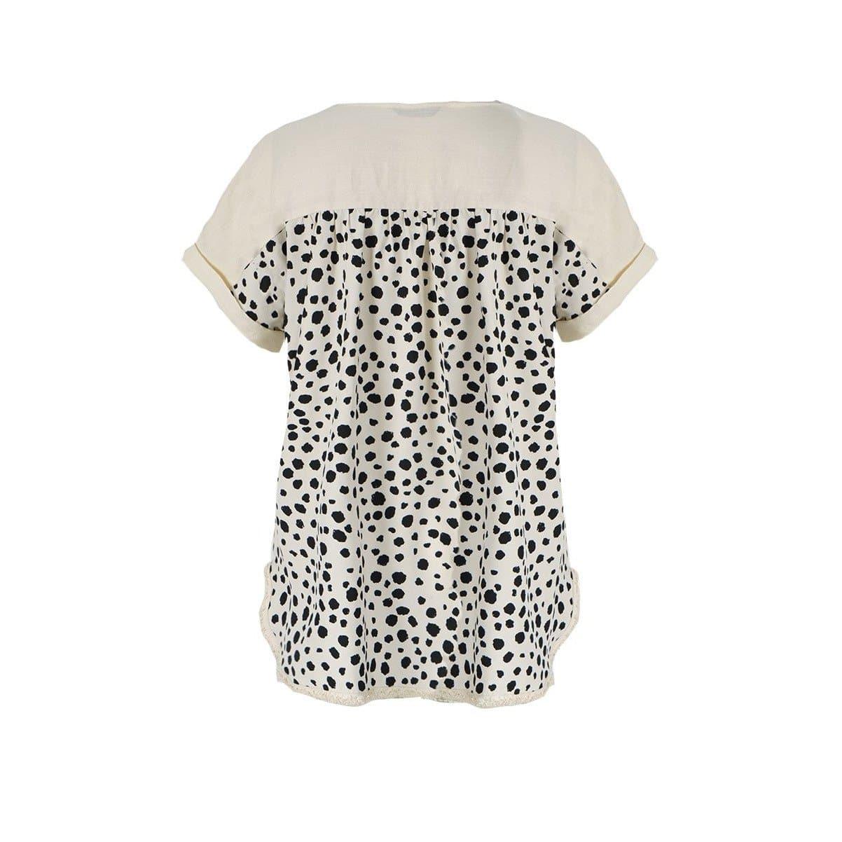 leopard v neck top