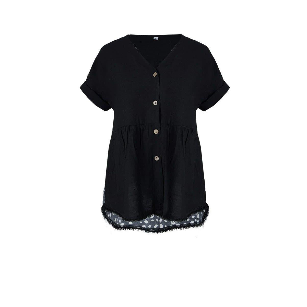 leopard v neck top