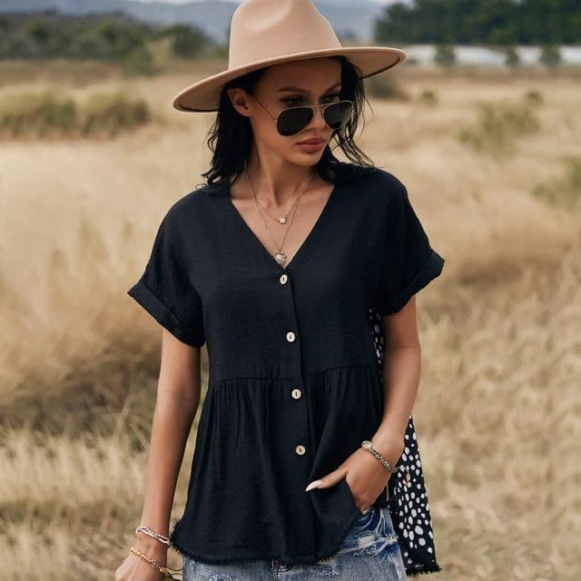 leopard v neck top