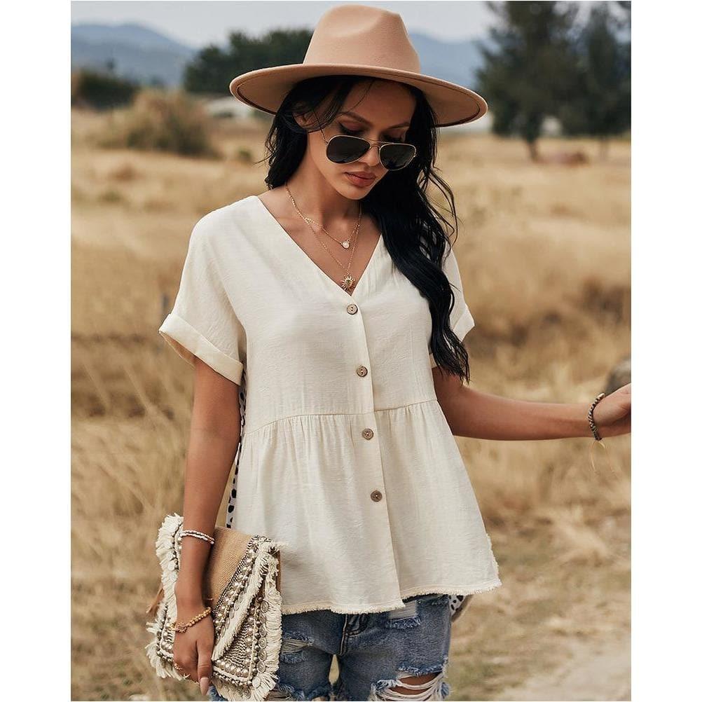 leopard v neck top