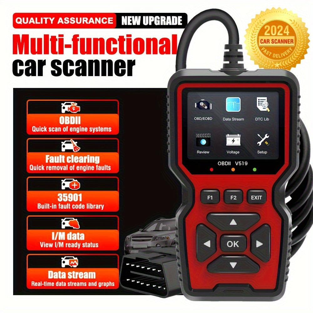 2023 Car Scanner: Obd2 Diagnostic Tool for Engine Fault Detection &amp; Removal, Battery VoltaReading &amp; Data Stream