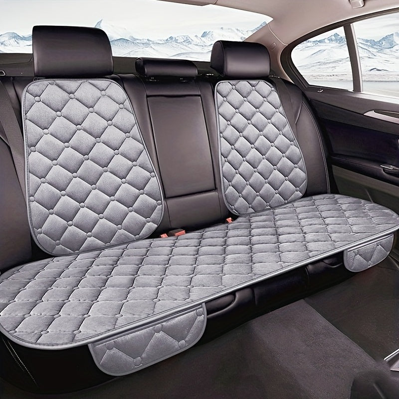Plush Car Seat Cover Rear Cushion Breathable Protector Mat Pad Universal Auto Interior Back Rear Backrest Seat Cushion