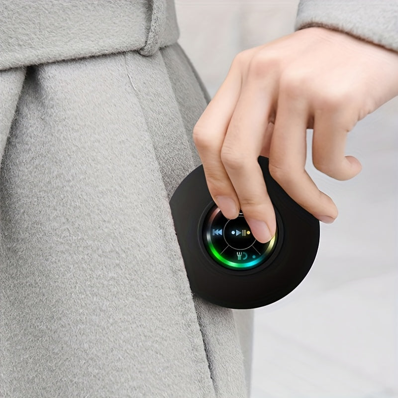 Shower Speaker, Portable Wireless Speaker With Suction Cup, USB Rechargeable Black Speaker With 2 Hours Play Time 3.7V/400mah Battery 5.0 Wireless Version Life For Parties, Bathroom, Travel, Home, And Outdoor (Suction Cups Must Be On A Smoo