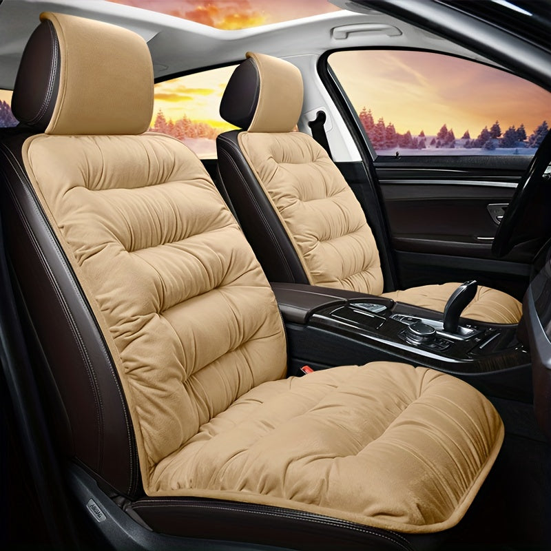 1pc Soft Plush Car Seat Cover, Automobiles Seat Cover Cushion Pad Car Seat Protector Universal Winter Auto Interior Accessories