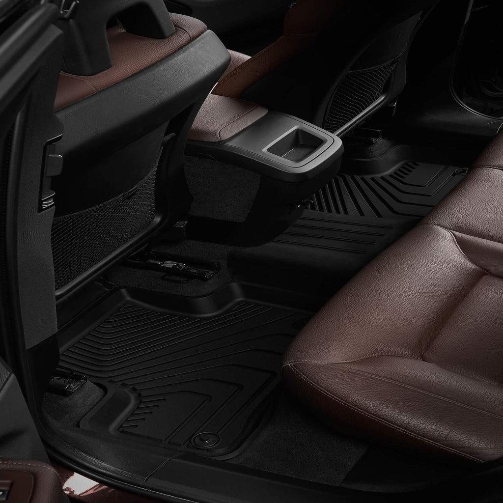 3W Floor Mats for Volvo XC60 (2018-2020) - Front&amp;Rear 2 Rows TPE All Weather Heavy Duty Custom Fit T5 T6 Momentum Floor Liner (Not for Hybrid), Black