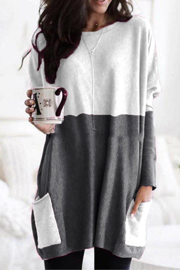 Round Neck Long Sleeve Colouring T-Shirt