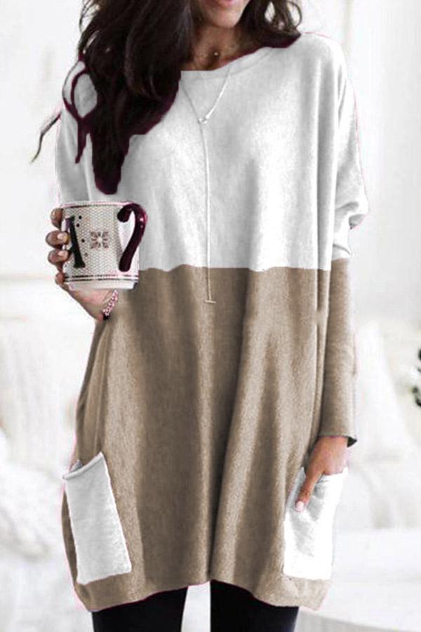 Round Neck Long Sleeve Colouring T-Shirt