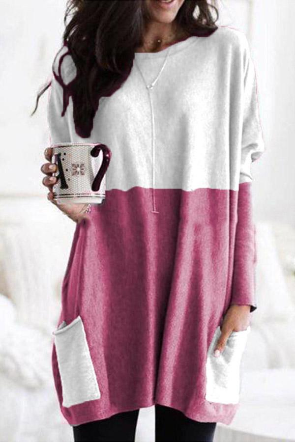 Round Neck Long Sleeve Colouring T-Shirt