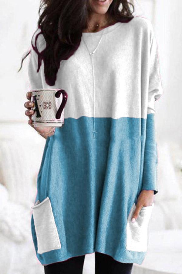 Round Neck Long Sleeve Colouring T-Shirt