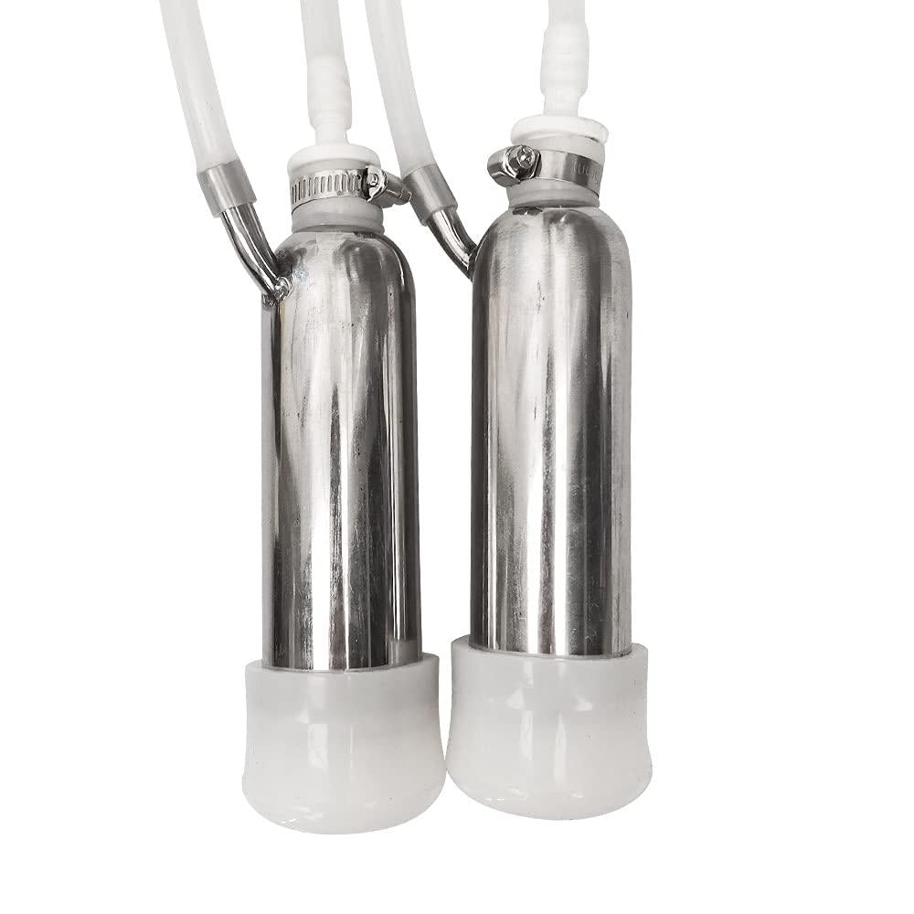 Cow MilMachine 5L Pulsation Vacuum Electric Portable  Steel Kit, High Configuration Double Head Teat Cups for Cow