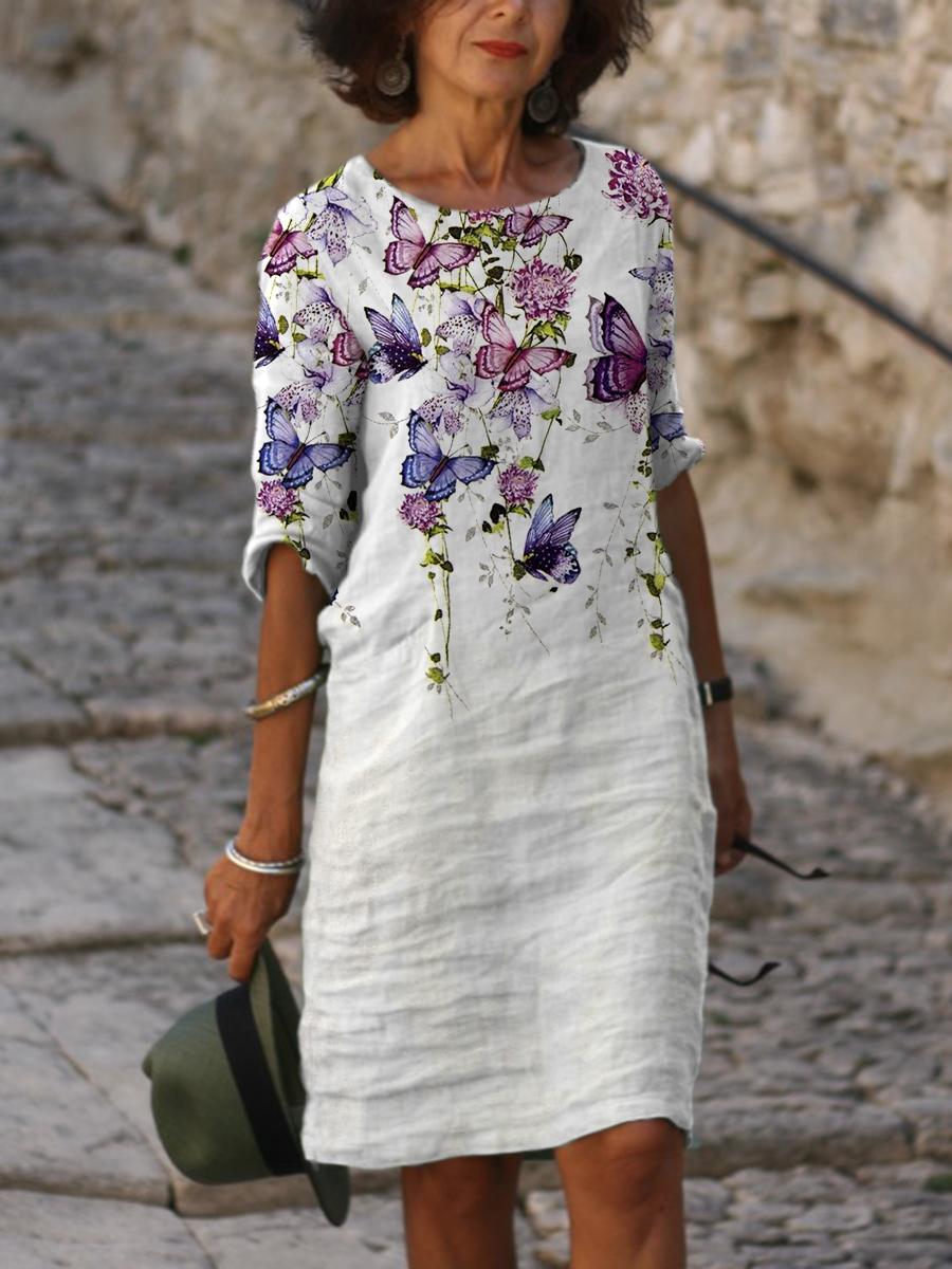 European And American Printed Dress