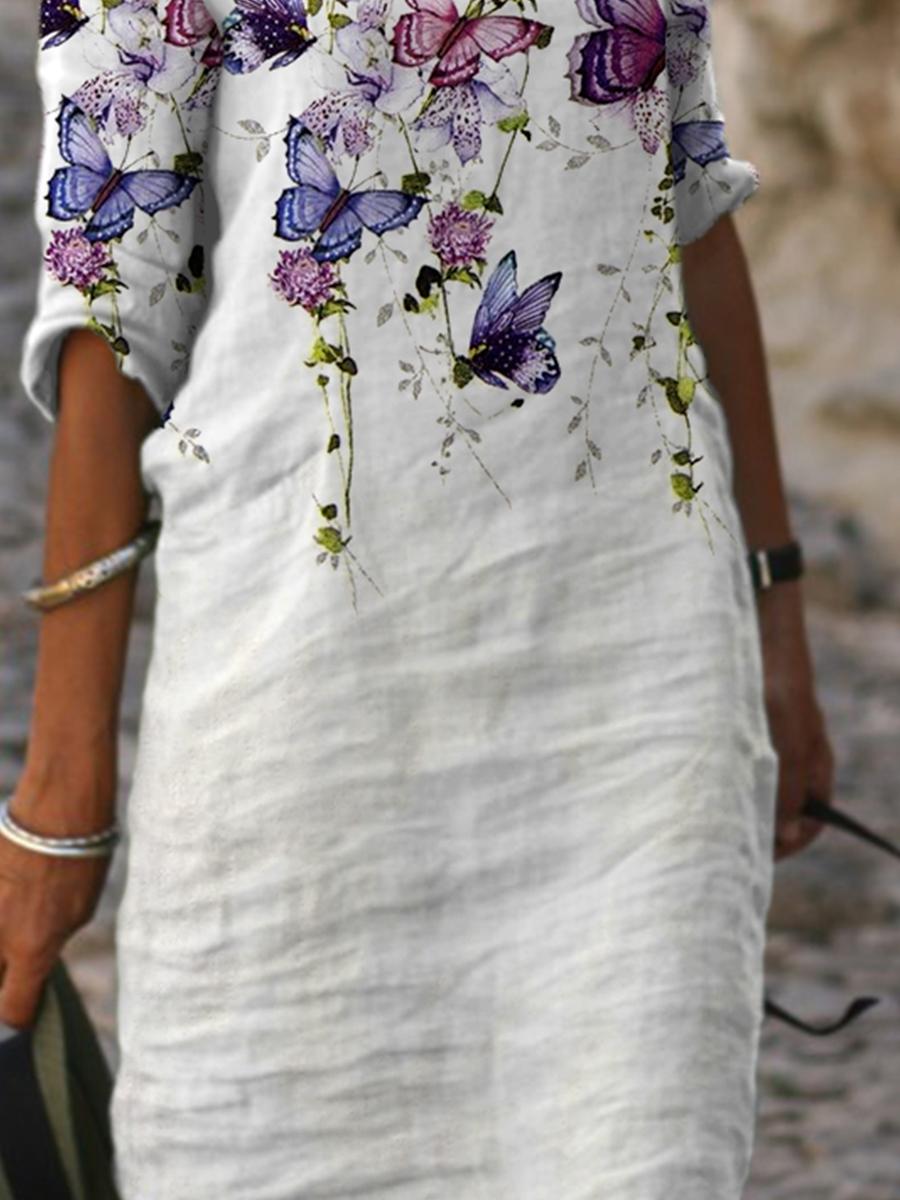 European And American Printed Dress