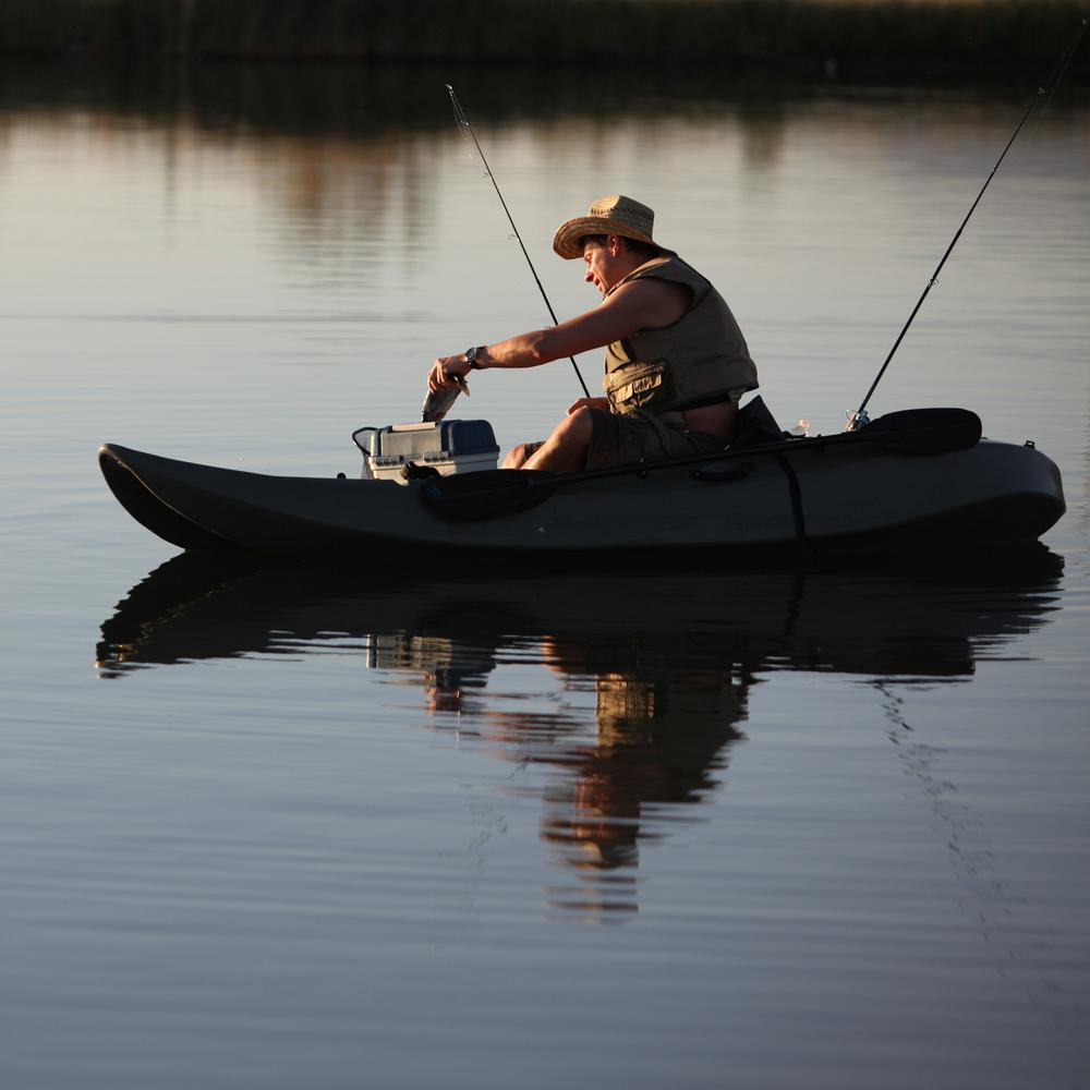 OD Green Sport Fisher Kayak with Paddles and Backrest