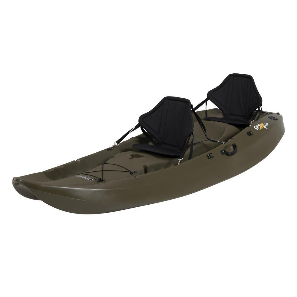 OD Green Sport Fisher Kayak with Paddles and Backrest