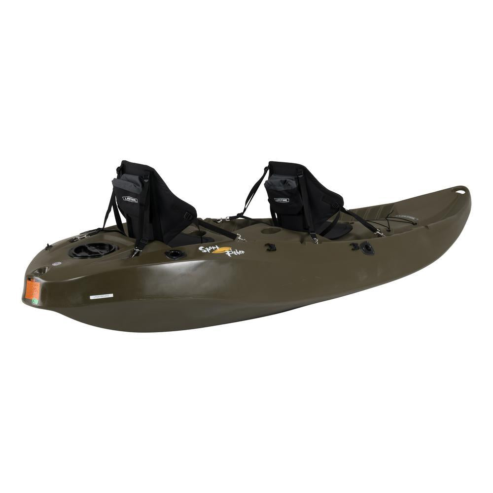 OD Green Sport Fisher Kayak with Paddles and Backrest