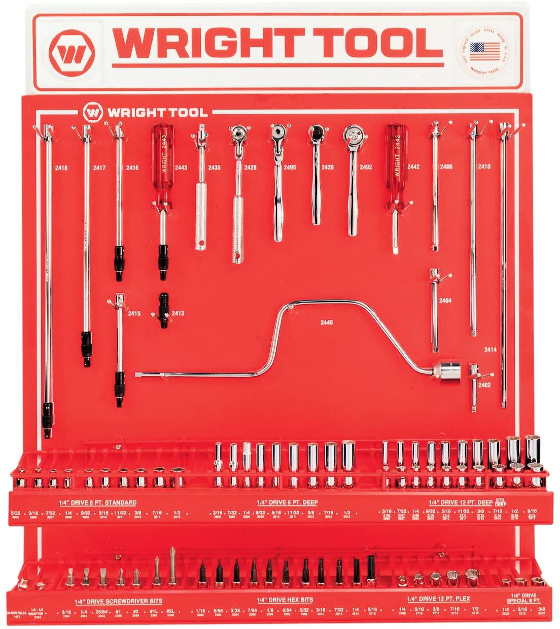 Wright Tool D982 1/4-Inch Drive 6 and 12-Point Sockets, Handles and Attachments