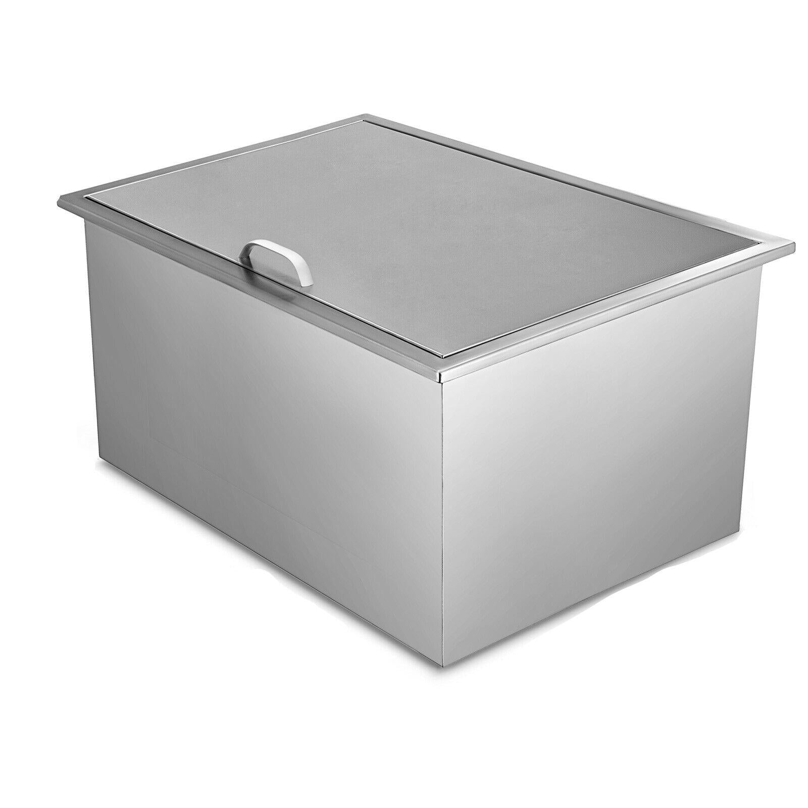Outdoor Kitchen Drop-in Ice Chest Basin Insulated Wall Cooler Beer Beverage