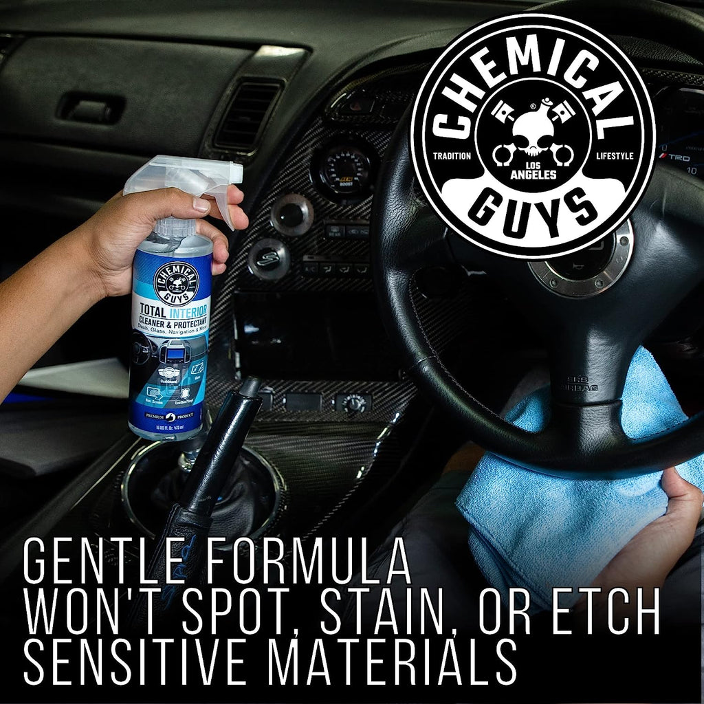 Chemical Guys SPI2201602 Total Interior Cleaner and Protectant, Safe for Cars, Trucks, SUVs, Jeeps, Motorcycles, RVs &amp; More, 16 fl oz, (2 Pack)